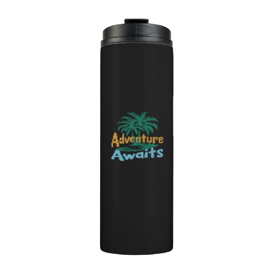 Adventure Awaits Tropical Surf Thermal Tumblers