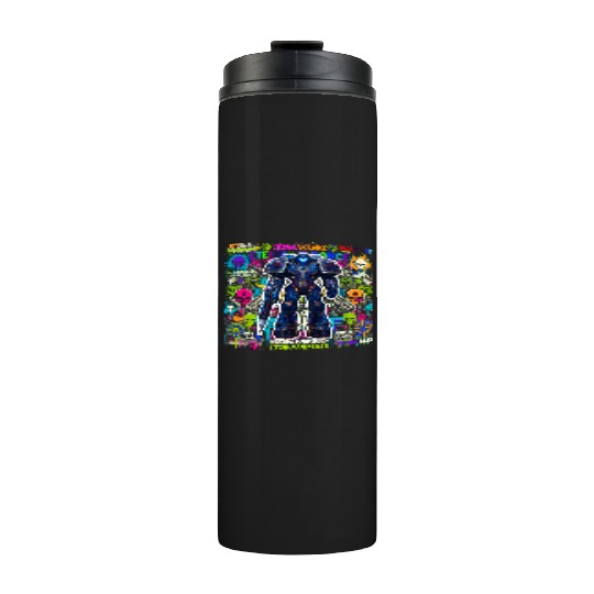 Space Marine Graffiti - White Thermal Tumblers
