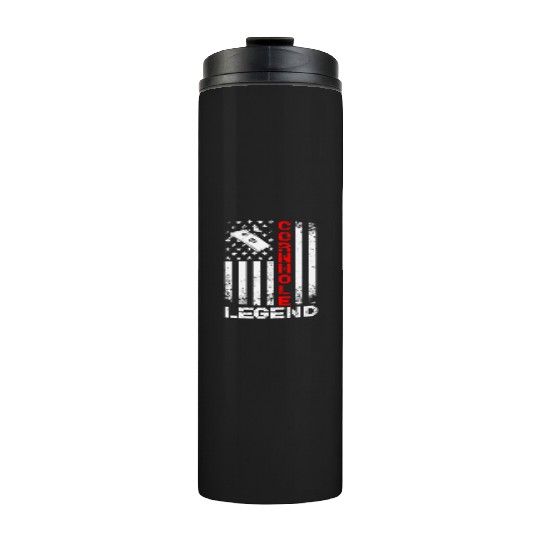 Cornhole Legend US American Flag Thermal Tumblers