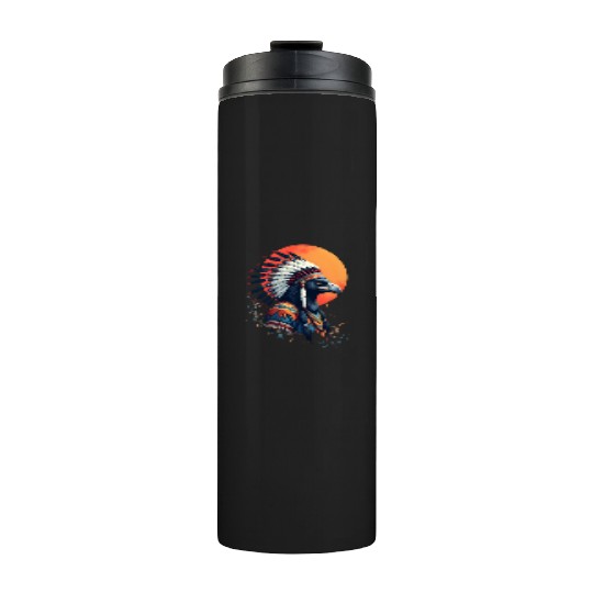 Wind Feather Native American Illustration Thermal Tumblers