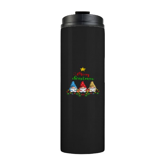 Gnomes Christmas Tree Funny Xmas Holidays Thermal Tumblers