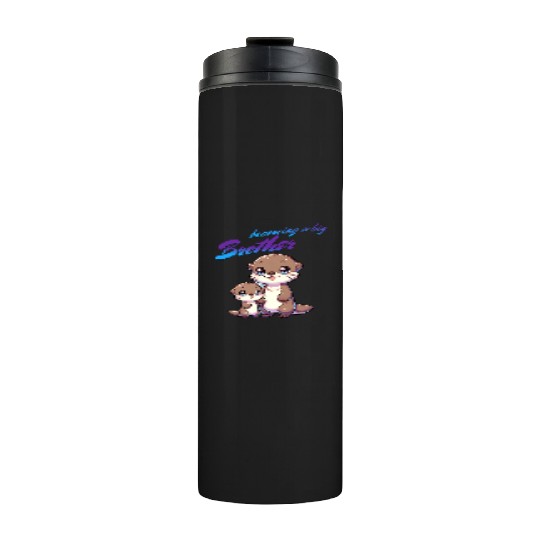 Soon I'll Be A Big Brother, Sweet Otter Brother Thermal Tumblers