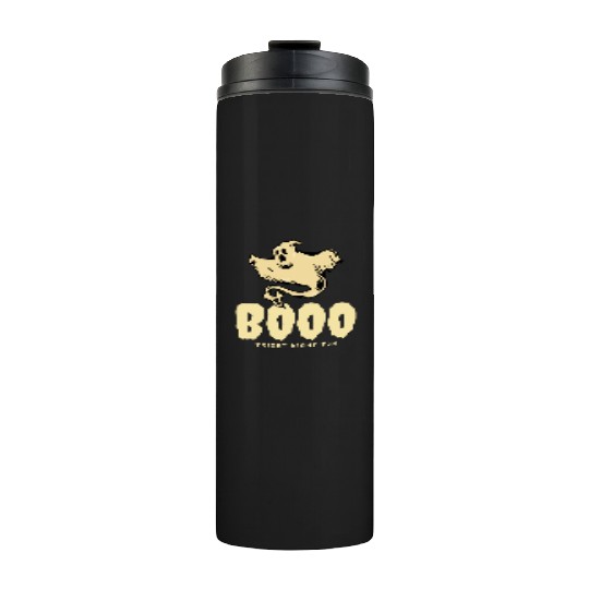 BOOO Fright Night Fun Ghost Halloween Thermal Tumblers