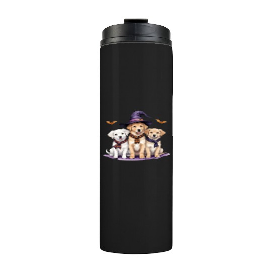 Golden Retriever Halloween Spooky Dog Halloween Thermal Tumblers