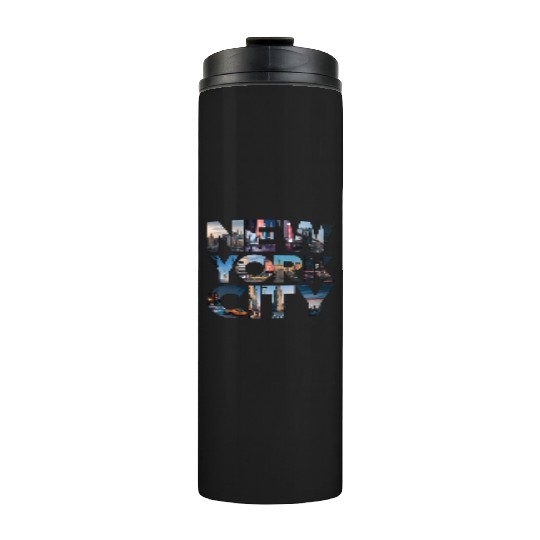 New York City | Urban Skyline Letters Design Thermal Tumblers