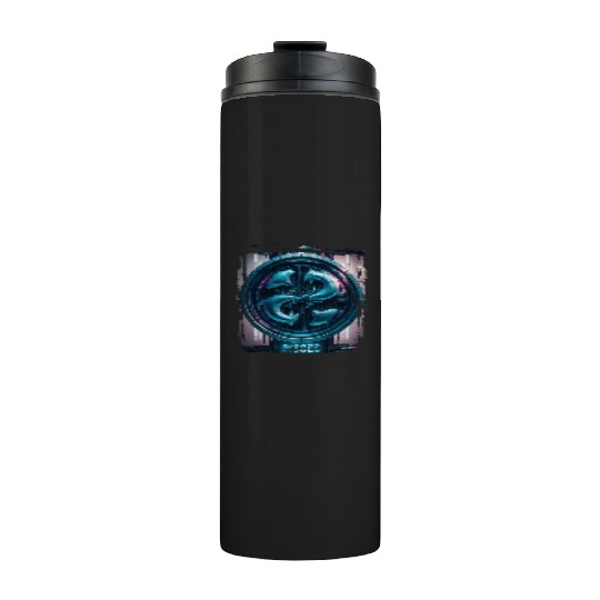 Zodiac sign Pisces in cyberpunk era Future Thermal Tumblers