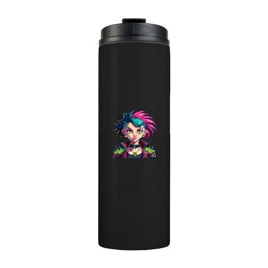 Vivid Punk Rebellion - Bold and Fearless Thermal Tumblers