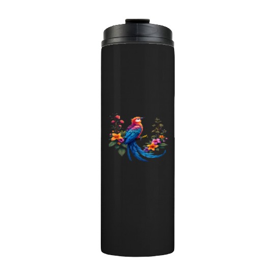Fantastical Bird Of Paradise Painting Thermal Tumblers