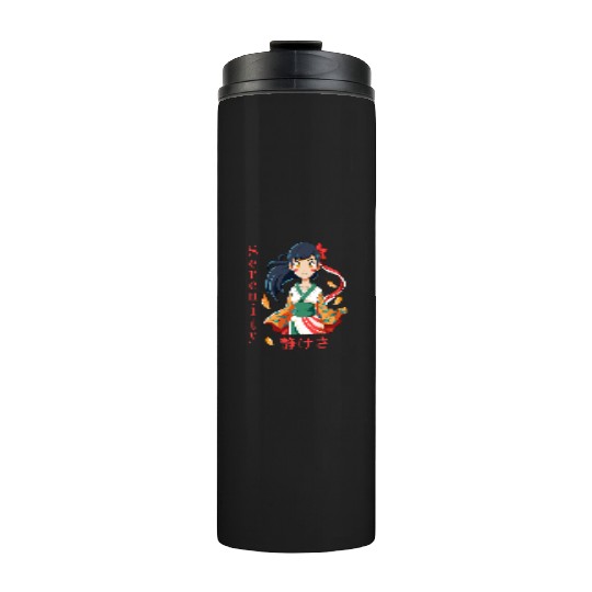 Autumn Serenity - 静けさ Kimono Girl Art Thermal Tumblers