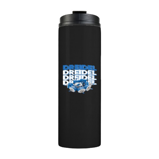Spinning Dreidels Hanukkah Fun Thermal Tumblers