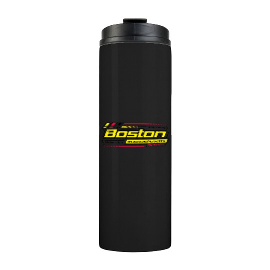 Boston Massachusetts Design Modern Sports Yellow Thermal Tumblers