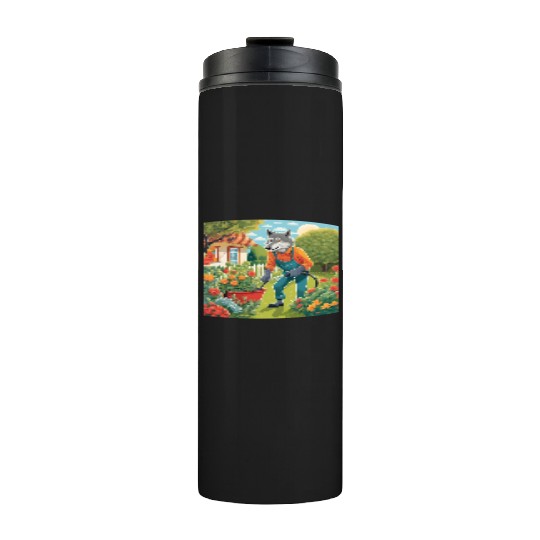 The Lone Wolf Tends His Garden Thermal Tumblers