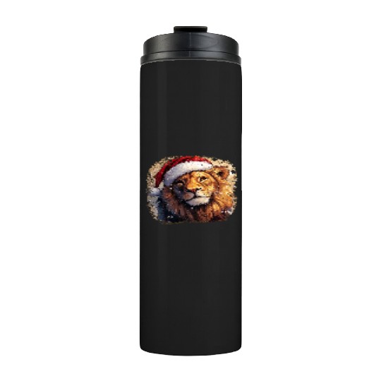 Lion Christmas / Santa Claus Lion Thermal Tumblers