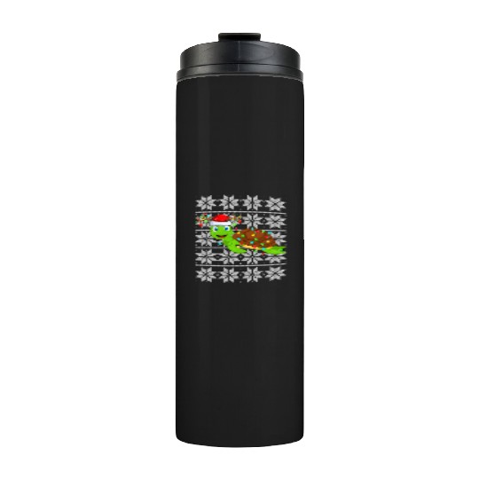 Sea Turtle Christmas Lights Thermal Tumblers