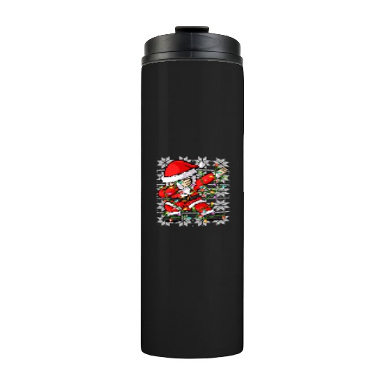Santa Dabbing Christmas Lights Thermal Tumblers