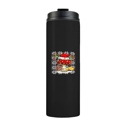 Mushroom Christmas Lights Thermal Tumblers