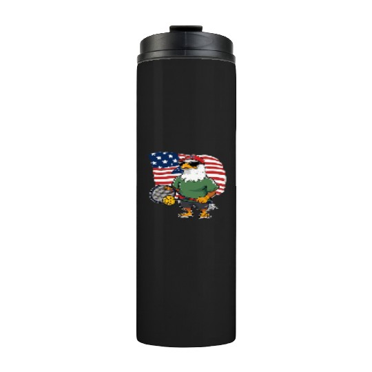 US Flag Pickleball Eagle Thermal Tumblers