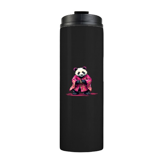 Pink Panda Japanese Style Kimono Thermal Tumblers