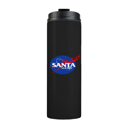 Santa claus funny parody nasa Thermal Tumblers