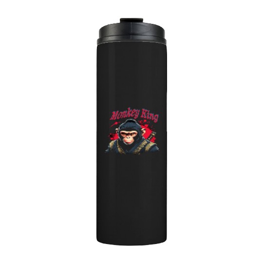Monkey King Warrior – Bold Samurai Ape Artwork Thermal Tumblers