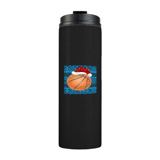 Basketball Christmas Lights Thermal Tumblers