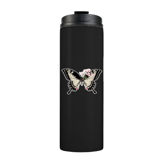 Elegant Butterfly Floral Thermal Tumblers