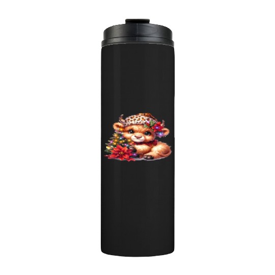 Christmas Merry Christmas For Gift Highland Cow Thermal Tumblers