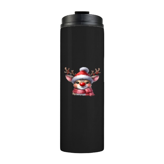 Reindeer Christmas, Cute Christmas Thermal Tumblers