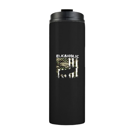 Elk Hunting Elkaholic Hunters Thermal Tumblers
