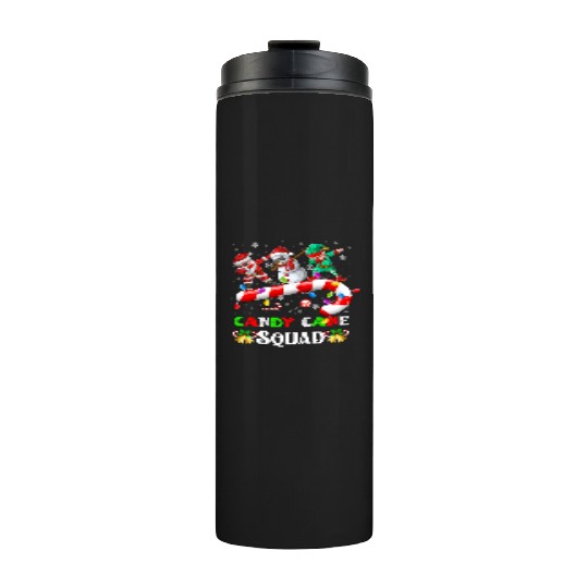 Dabbing Santa Elf Snowman Candy Cane Christmas Thermal Tumblers
