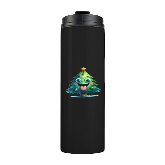 Christmas Tree, Merry Christmas Thermal Tumblers