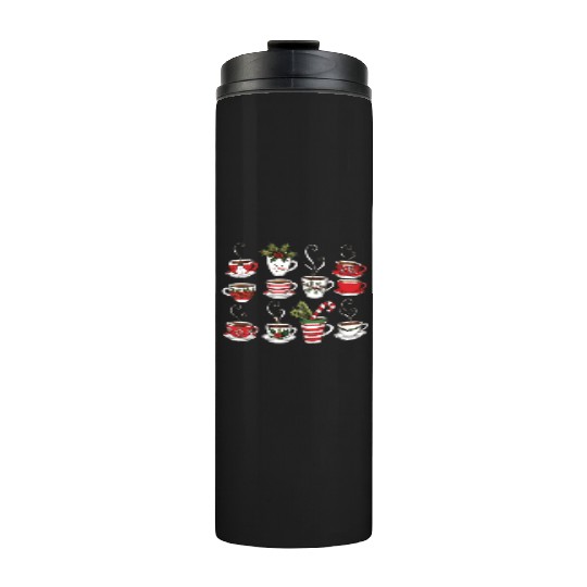 Merry christmas greetings candi cane Thermal Tumblers