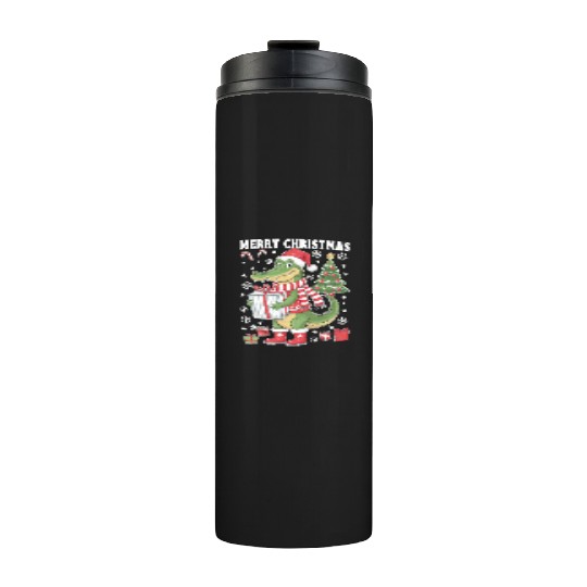 Christmas Alligator Cheer Thermal Tumblers
