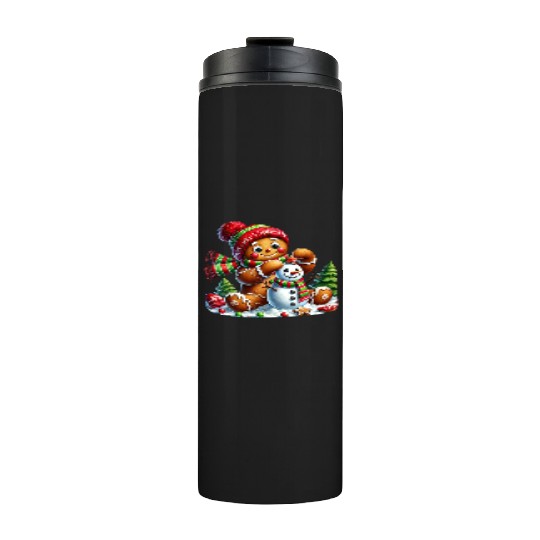 Gingerbread Christmas, Merry Christmas Thermal Tumblers
