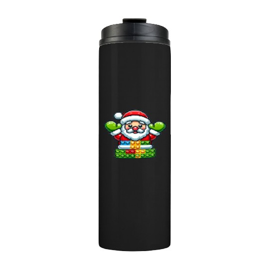 Santa Claus Building Blocks Thermal Tumblers