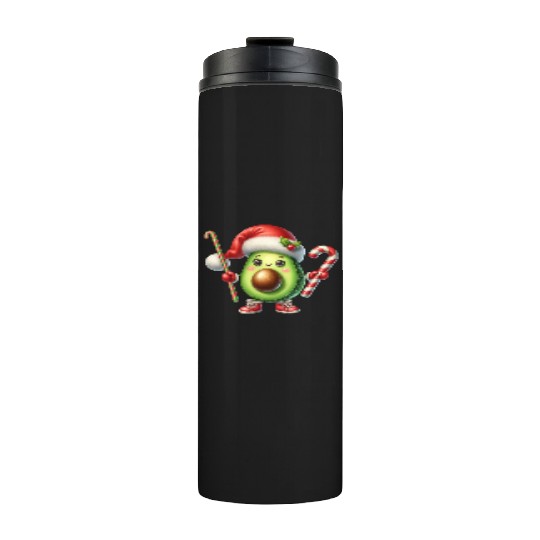 Christmas Avocado, Merry Christmas Thermal Tumblers