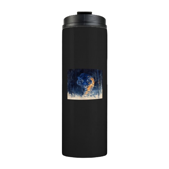 Majestic Tiger in the Bamboo Forest Thermal Tumblers
