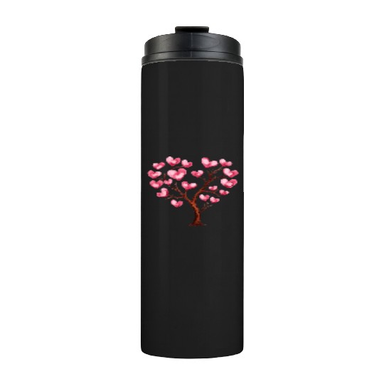 Heart Tree, Valentines Day Thermal Tumblers