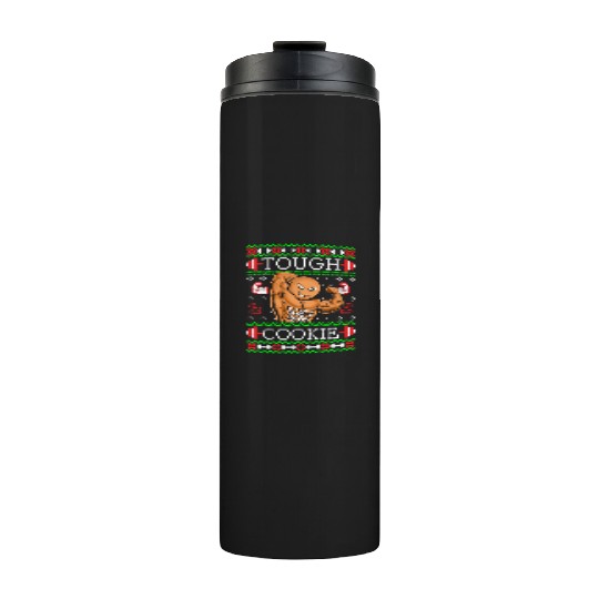 Gingerbread Man Funny Christmas Workout Gym Ugly Thermal Tumblers