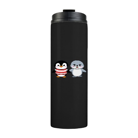 Penguin and Seal Friends Thermal Tumblers