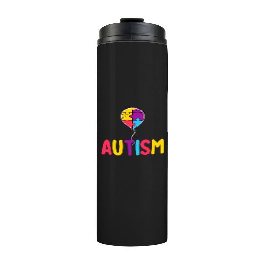 Autism Awareness Balloon - Spread Love and Support Thermal Tumblers