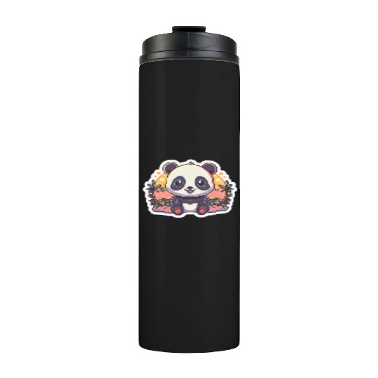Cute Panda Fantasy Illustration Minimalist Panda Thermal Tumblers