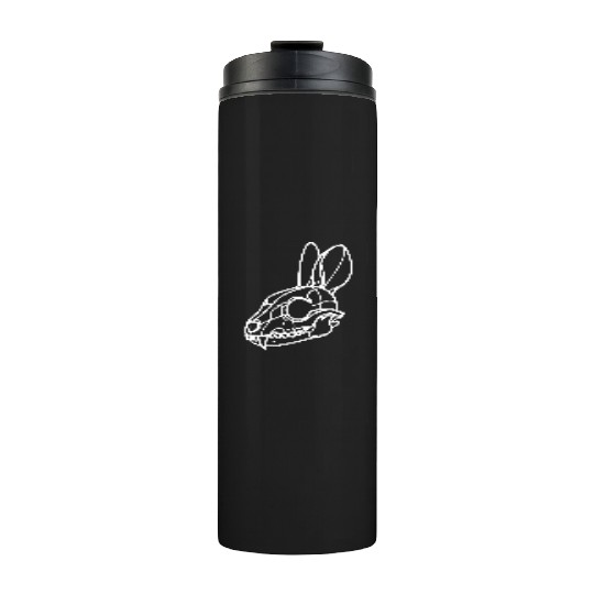 Minimalistic Vector Rabbit Skull Kids Drawing Thermal Tumblers