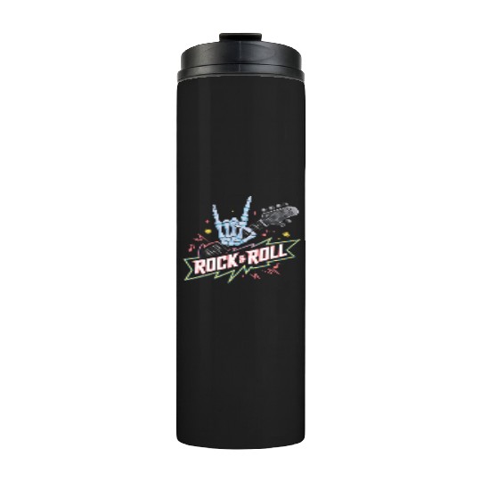 Skeleton Guitar Player Bones Guitarist Musician Thermal Tumblers