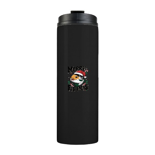 "Merry Fishmas Thermal Tumblers - Funny Christmas Fish