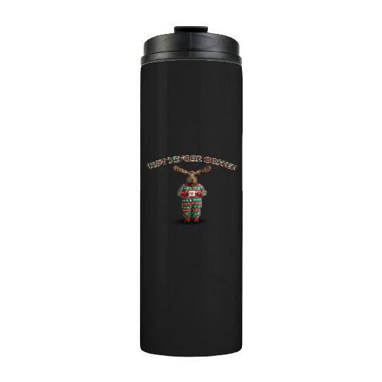 Morning Moose Christmas Thermal Tumblers