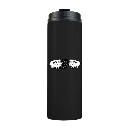 Black Sheep 3 Small Friends Team Crew Sheep Cute Thermal Tumblers