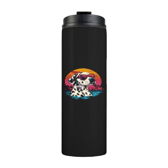 Retro Wave American Dalmatian Dog Thermal Tumblers
