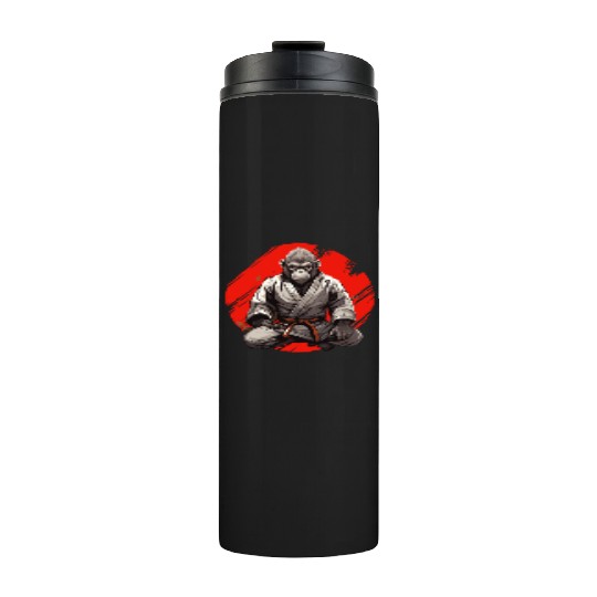 Karate Judo Monkey Chimpanzee Martial arts Thermal Tumblers
