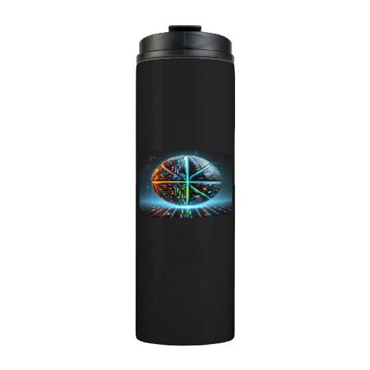 Futuristic basketball design Thermal Tumblers